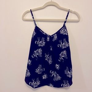 Aritzia Talula Black & White Tiger Camisole Tiger Tank Top